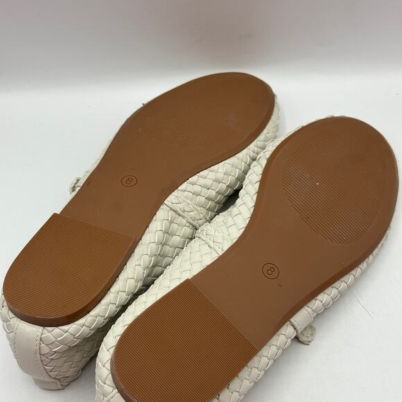 HOUSE OF HARLOW 1960 Bistro Woven Mary Jane Flats White Sz 8 NWOB - Picture 6 of 7
